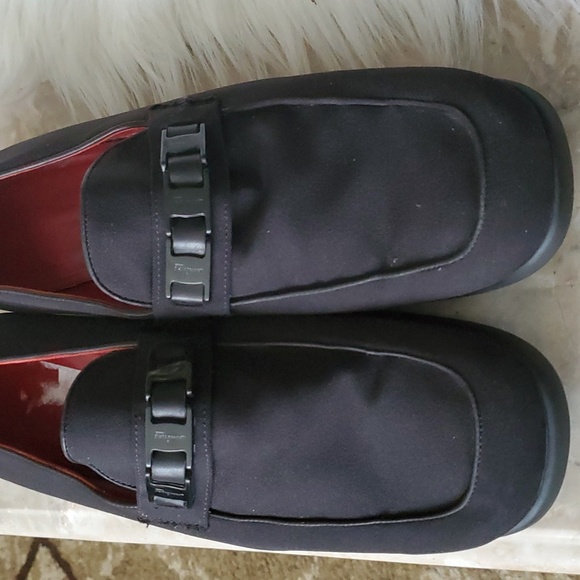 Salvatore ferragamo sport  black canvas slipon loafers size 11B - Picture 5 of 17